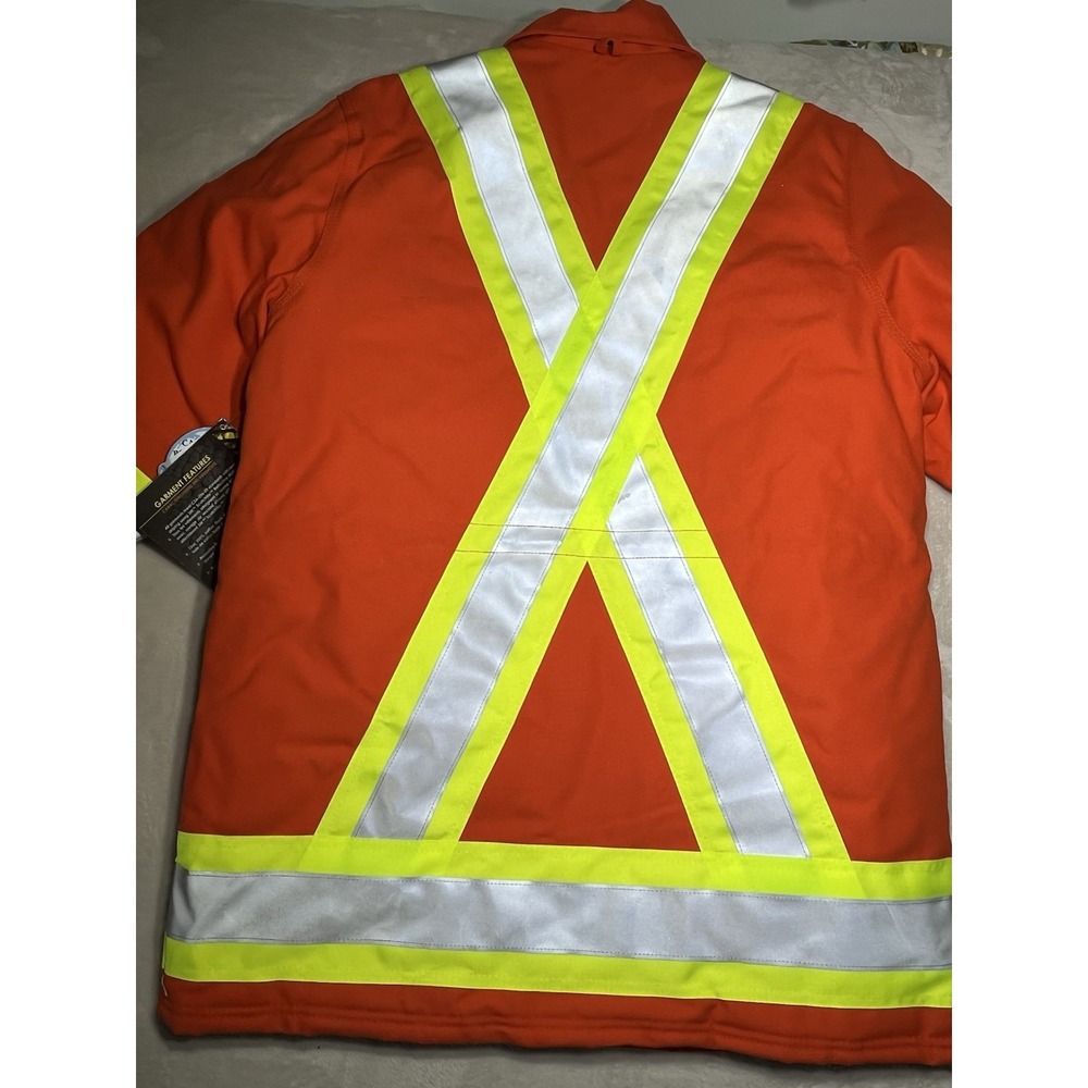 Tough Duck Mens Med Extreme Coat S117471 & Bibs S75471 Hi-Vis 4-In-1 Safety NWT - Picture 9 of 11